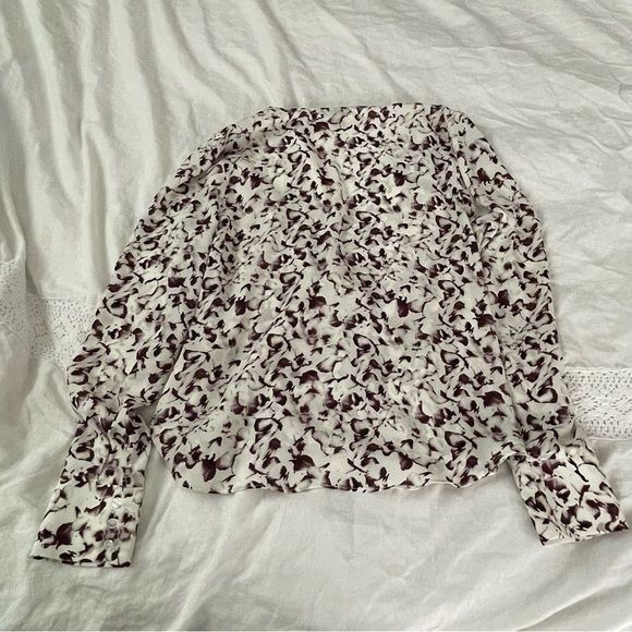 Halogen XS Cross Front Blouse Pattern Print White - Picture 6 of 8